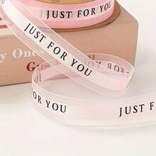 50 yardas de cinta de organza de nieve, papel de envolver ramos florales, cinta de satén de 2,5 cm de ancho, embalaje de pasteles, suministros para arreglos florales - Multicolor - Ver 11