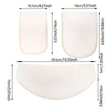 5片透明蕾丝网，用于制作假发。蕾丝网底布可用于制作前蕾丝假发和修补假发。 - 查看 2