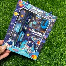 卡通儿童文具套装礼品，创意学习用品，文具盒及6件套文具，适合作为学校奖品、儿童礼物、返校礼物和学习工具。 - 彩色 - 查看 2