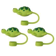 Nắp ống hút hình động vật dễ thương 10mm, chất liệu silicon, có thể tái sử dụng, tương thích với cốc 30oz và 40oz. - Nhiều màu - Xem 10