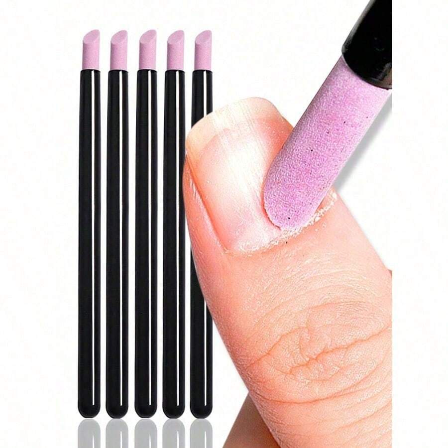 2/5Pcs Manicure Quartz & Ceramic Carving Polishing Pen Set, 45 Degree Dead Skin & Cuticle Remover Nail Cuticle Remover Nail Buffer Pumice Stone Nail Cuticle Pusher For Fingernail Gelnail Natural Nail,Nail Supplies,Nail Tools,Nail Art Tools,Back To School,Nails,Nail Tools For Press On Nails,Manicure Pedicure Tools - Multicolor - View 1