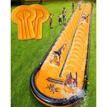 32ft Slip Water And Slide For Adults Extra Long Backyard Water Slide With Pool And 2 Inflatable Bodyboards Summer Outdoor Games Water Toys - 32ftDouble Lane - View 1