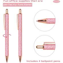 1pc Shiny Metal Retractable Ballpoint Pen, Creative Smooth Writing Pen, Quality Stationery For Students, Office And Daily Use - A - View 9