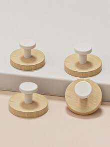 Nordic Style Wall Mounted Hooks, No Drilling Needed, Strong Adhesive, Coat Hooks, Key Holder, Storage Racks For Bathroom, Kitchen, Closet, Creative Design - White - View 12
