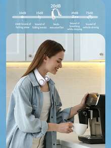 New Portable Neckband Fan, Bladeless Neck Fan With 5 Adjustable Speeds, Digital Display, USB Rechargeable, Suitable For Gifts, Outdoor, Sports, Travel, Office, Home - Neck Fan - View 11