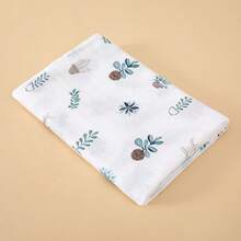 Yue Ye 1pc Baby Cartoon Print Lightweight Breathable Multifunctional Swaddle Blanket, Can Also Be Used As Bath Towel, Thin Summer Version, Suitable For Home & Outdoor Use - White - View 11