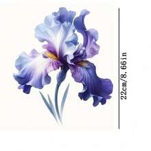 1/2/3pcs Lily Of The Valley Purple Pattern Heat Transfer Stickers, Suitable For DIY T-Shirts, Jeans, Hoodies, Bags, Pillows (Mixed Colors), Holiday Crafts, Durable Decoration, Clothing Embellishment, Party Decoration - Multicolor - View 3
