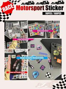 Colección de pegatinas de carreras de F1 - Incluye nombres de pilotos: RUS, ANT, VER, LEC, NOR, PIA, SAI, ALB y números de pilotos. Pegatinas versátiles adecuadas para superficies lisas, cuadernos, diarios y talla grande. Gran regalo para aficionados a las carreras, familia y amigos. - Multicolor - Ver 4