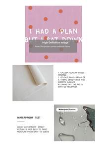 1pc Minimalist "I Have A Plan" Funny Quote Unframed Decorative Poster, Suitable For Living Room, Bedroom, Dorm Decor - Polka Dot Font - View 10