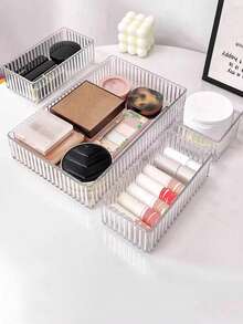 1个/3个/4个/7个/10个装 优雅亚克力化妆品收纳盒，适用于化妆品托盘 - 多功能抽屉收纳盒，可存放眼影、护肤品和化妆品 - 非常适合秋季和节日装饰，是卧室和家居收纳的理想之选，用时尚的秋季和节日装饰品点亮您的空间，非常适合圣诞节、感恩节、新年和情人节庆祝活动 - 無色 - 查看 9