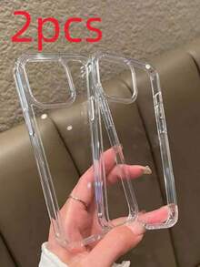 2 件装高品质透明亚克力光滑亮面极简大孔防震手机壳，适用于 15/15 Pro Max/15 Pro/15 Plus/11/12/13/14/16 Pro Max/XS/XR/11 Pro/11 Pro Max/12 Pro/12 Pro Max/13 Pro/13 Pro Max/7 Plus/14 Pro/14 Pro Max/14 Plus/16 Pro/16 Plus/7 Plus/8 Plus/8/SE2 - 無色 - 查看 13