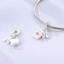 925 Sterling Silver Pink Series Charms Bow Tie Girl Cake Princess Beads Pendant Setting Bracelet Jewelry Gift For Women 3Q3Y - KTC358 - 查看 3