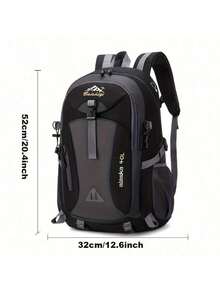 1 Piece 10.57 Gallon Hiking Backpack Lightweight Computer Protection High Quality Unisex Camping Rock Climbing Outdoor Sports Large Capacity Travel Backpack Valentine's Day Gift Camping Rock Climbing Gear - màu đen - Xem 12