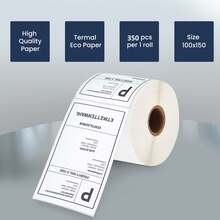 100mm X 150mm Etiqueta autoadhesiva, Papel de impresora térmica de 4 X 6 pulgadas, Resistente al desgarro, Impermeable, Resistente a altas temperaturas, 350 piezas pegatinas papelería manualidades libro de sticker estikers - Rectángulo - Ver 6