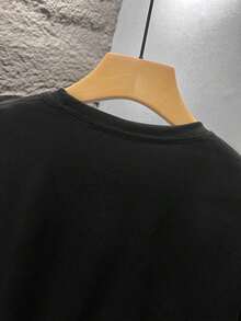 Camiseta de manga corta holgada con estampado de moda para hombres GRDR| Diseño exquisito| Esencial de verano| Fácil de combinar| Muestra tu estilo - Negro - Ver 6
