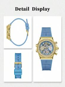 GUESS Stainless Steel Elegant Daily Wear Watch GW0553L3, Suitable For Commuting & Work - Blue - View 6