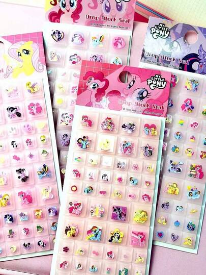 立方体贴纸，多图案贴纸套装，日常装饰必备，3D可爱黏土兔子装饰贴纸，适用于日记本、水瓶、桌面、礼品及各种装饰（颜色可能略有不同）