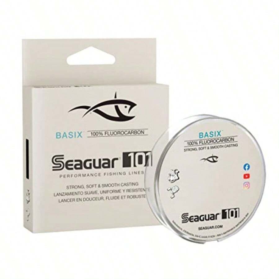 Seaguar 101 Basix - Línea de Pesca 100% fluorocarbono Transparente - Transparente - Ver 1