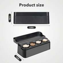 Coin Holder Car, Coin Change Organizer Compatible With Coins Of Different Sizes,-Mounted Holder Suitable Most, Trucks - Black - View 2