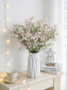Buchet de flori artificiale de Gypsophila 1 buc/3 buc, flori artificiale din plastic pentru nunți, case, restaurante, dormitoare, sărbători, zile de naștere, petreceri, grădini în aer liber, Ziua Îndrăgostiților, cadouri de absolvire - Roz - Vizualizare 7