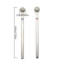 2pcs Diamond Coated Polishing Heads, Russian Diamond Abrasive Pre-Treatment, Red Label & Blue Label, 5mm - Silver - View 5