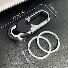 1 chiếc móc khóa xe hơi đa năng sáng tạo, dụng cụ mở nắp chai rượu vang cầm tay, móc khóa kim loại dành cho nam giới, thời trang và bền bỉ, móc treo quần áo đa năng với hai vòng kim loại, dụng cụ nhà bếp, tiệc tùng. - Nhiều màu - Xem 2