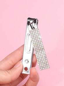 3-Piece Luxury Rhinestone Decor Nail Clipper Set Stainless Steel Sharp Fingernail & Toenail Clippers Manicure Tool Perfect Gift For Men Women Nail Supplies Nail Art Tools For Press On Nails Back To School - Nhiều màu - Xem 2