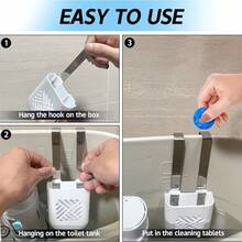 1 Giá đỡ viên tẩy rửa bồn cầu, kích thước 3.7'' x 2.9'' x 0.7'', giá treo viên tẩy rửa bồn cầu giúp ngăn ngừa cặn bẩn hòa tan làm ô nhiễm nguồn nước. - A - Xem 7