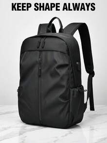 Sleek & Versatile Men's Functional Backpack With Water-Resistant Material And Large Capacity To Provide Protection In Rain Modern Minimalist 's Functional Backpack For Business Professionals Ergonomic Men's Functional Backpack Ideal For City Travel Men's Functional Backpack Bags & Cases Men's Functional Backpack - 黑色 - 查看 14