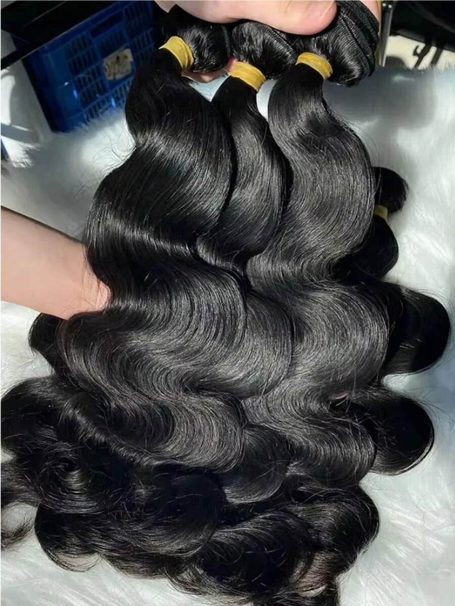 NARNI Extensiones de cabello humano ondulado de 15A, mechones de cabello humano virgen brasileño 100 % sin procesar, doble trama, triple vida útil, tejido brasileño de 20 a 81 cm, 1 mechón de 100 g, color negro natural para mujer.