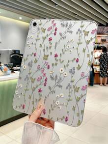 1个时尚花卉图案平板电脑保护套，TPU软边保护，防摔防刮，兼容iPad Mini 4/Mini 5/Mini 6/Mini 7/Air 1/Air 2/9.7/10.2/10.5/10.9/Pro 11/第十代/Air 11英寸 (M2)-2024/Pro 11英寸 (M4)-2024/Air 11英寸 (M3) 2025/(A16) 11英寸第十一代 2025，简约/休闲/商务/经典风格，不含触控笔 - 無色 - 查看 4