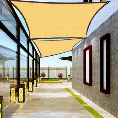 1pc Large Size Sunshade Net, Outdoor Shade Cloth, Suitable For Gazebo, Pergola, Greenhouse, Garden, Balcony, Garage, Swimming Pool, Provides Shade And Heat Insulation, Available In Multiple Sizes.