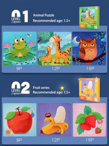 Nuevo libro de rompecabezas magnético con estilo de clip, juguete educativo, rompecabezas magnético de aprendizaje temprano preescolar para niños y niñas de 3 a 6 años - Multicolor - Ver 9