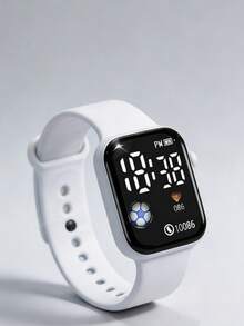 4/1pc New Fashion Minimalist Cute Women Digital Display Small Affordable Electronic Watch Set With Heart-Shaped Bracelet, Suitable For Wearing At Parties, Trips, And Great Gift For Mother's Day, Back To School Season, Holidays - Multicolor - View 9
