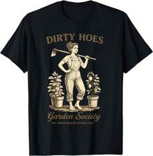 Dirty  Garden Society Funny Gardener Vintage Gardening T-Shirt, Unisex Tee - màu đen - Xem 1