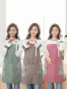 1pc Adjustable Waterproof Kitchen Apron With Large Towel Pocket,Adjustable Neck , Suitable For Cooking And Baking, Functional Design, Practical Kitchen Wear, Suitable For Household, Chefs, BBQ Enthusiasts, Craftsmen And Outdoor Activities - Multicolor - View 5