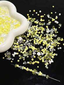 Hạt nhựa acrylic trong suốt nhiều màu AB, nguyên liệu tự làm phụ kiện trang sức cho điện thoại. - Nhiều màu - Xem 9