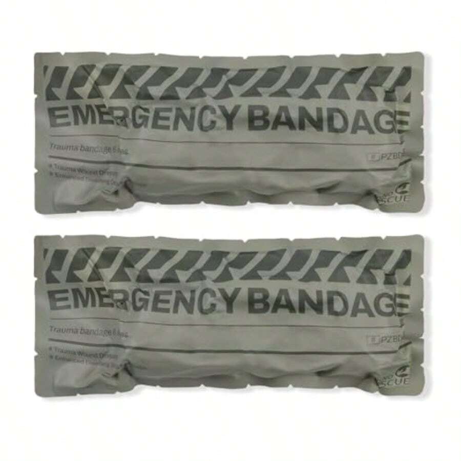 6" Israeli Style Emergency Bandage Compression Trauma Wound Dressing Sterile Vacuum Sealed Coat Ical First Aid Kit IFAK Supplies 2 Count - 2 - View 1
