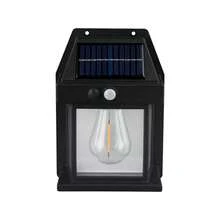 Grn-flashing 1/2/4/6pcs Solar Powered Front Door Lights, 3 Modes Switchable, Tungsten Filament Wall Lights, Outdoor Porch Yard Waterproof Night Lights, Fence Lights With Motion Sensor Function, Suitable For Garden Decoration Outdoor - Solar Powered - View 12