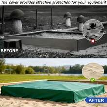 1pc Polyester Square Sandbox Sun Shade Cover, With Drawstring Design, Suitable For Use At Beach, Swimming Pool, Patio, Garden, Lawn In Summer (Shade Cover Only) - View 3