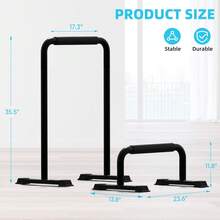 Outdoor Basic 2-In-1 Adjustable Dip Bar Station - Heavy Duty Parallel Bars With Connecting Parts, Extra Tall & Thickened Steel Design For Home Gym, Calisthenics & Strength Training (Dip Bar Pro) - Dip Bar Pro - View 6