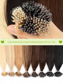 Tóc nối Nano Ring bằng tóc thật Remy, dài 12-22 inch, không đường nối, hạt nhỏ li ti, thẳng tự nhiên, vô hình, thích hợp cho phụ nữ dự tiệc cưới, kỷ niệm, tốt nghiệp, dạ hội, tiệc tối, quà tặng chuyên nghiệp tại salon, quà tặng ngày Valentine, phong cách Y2K. - Nhiều màu - Xem 12