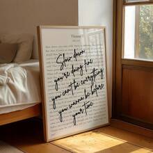 1 Piece/Set Slow Down, Vienna Lyrics Vintage Wall Art Print, Music Poster Print, Inspirational Quote Wall Art, Music Font Decoration, Living Room Home Decor, Wall Decoration, Frameless , , Perfect For Space Decoration - A - Xem 4