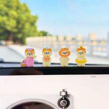 4 mô hình mèo con dễ thương đang đi du lịch, phụ kiện trang trí mini sáng tạo cho xe hơi, bàn làm việc, đồ tự trang trí. - Mèo du lịch - Xem 3
