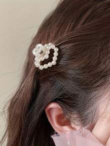 15/20个装多功能时尚迷你仿珍珠发夹，可爱发爪，简约复古设计发饰，发夹，发卡，发抓夹，抓发夹，秋冬度假装扮，夏季海滩风情。 - 彩色 - 查看 9