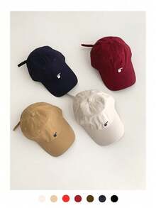 Boné Snapback Minimalista com Coroa Macia (1 unidade), Unissex, Ideal para Rostos Pequenos, Cor Sólida, Adequado para Primavera/Verão, Proteção Solar com Aba Larga, Praia, Férias. - Multicolorido - Ver 12