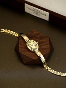 女士石英表时尚复古，精致优雅，适合日常佩戴，也可作为生日/毕业礼物。 - 金色 - 查看 4