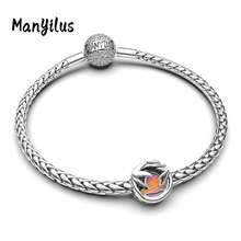 Bộ mặt dây chuyền Manyilus bằng bạc Sterling 925 chủ đề biển mùa hè, hình ảnh động vật biển, rùa, cá heo đính đá CZ, phù hợp với vòng tay và dây chuyền nguyên bản, quà tặng trang sức tự làm cho kỳ nghỉ dành cho phụ nữ. - Nhiều màu - Xem 4