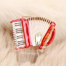 Vintage Casual Accordion Brooch Neutral Enamel Pin Party Accessories Gifts - 彩色 - 查看 2