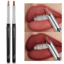 Pudaier Silky Matte Lip Liner And Lipstick 2-In-1 - Precise Lip Contouring And Luxurious Smooth Color Fill, Essential Makeup Tool For Women, Perfect Gift! - 02+06 - View 9
